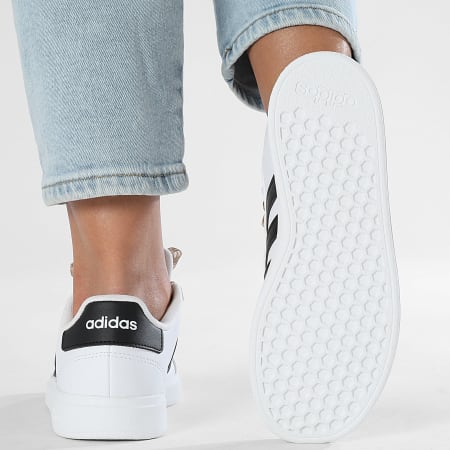 Adidas Sportswear - Baskets Femme Grand Court 2 GW6511 x SUPERLACED Lacets Léopard jaune